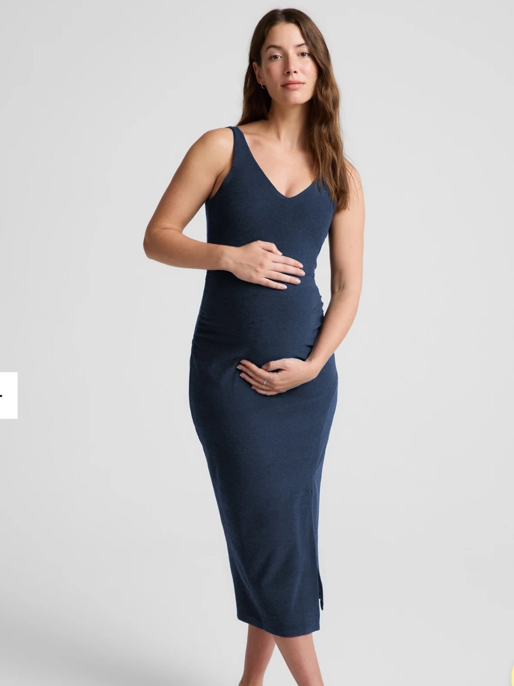 Beyond Yoga Spacedye Inspire Maternity Midi Dress - light blue